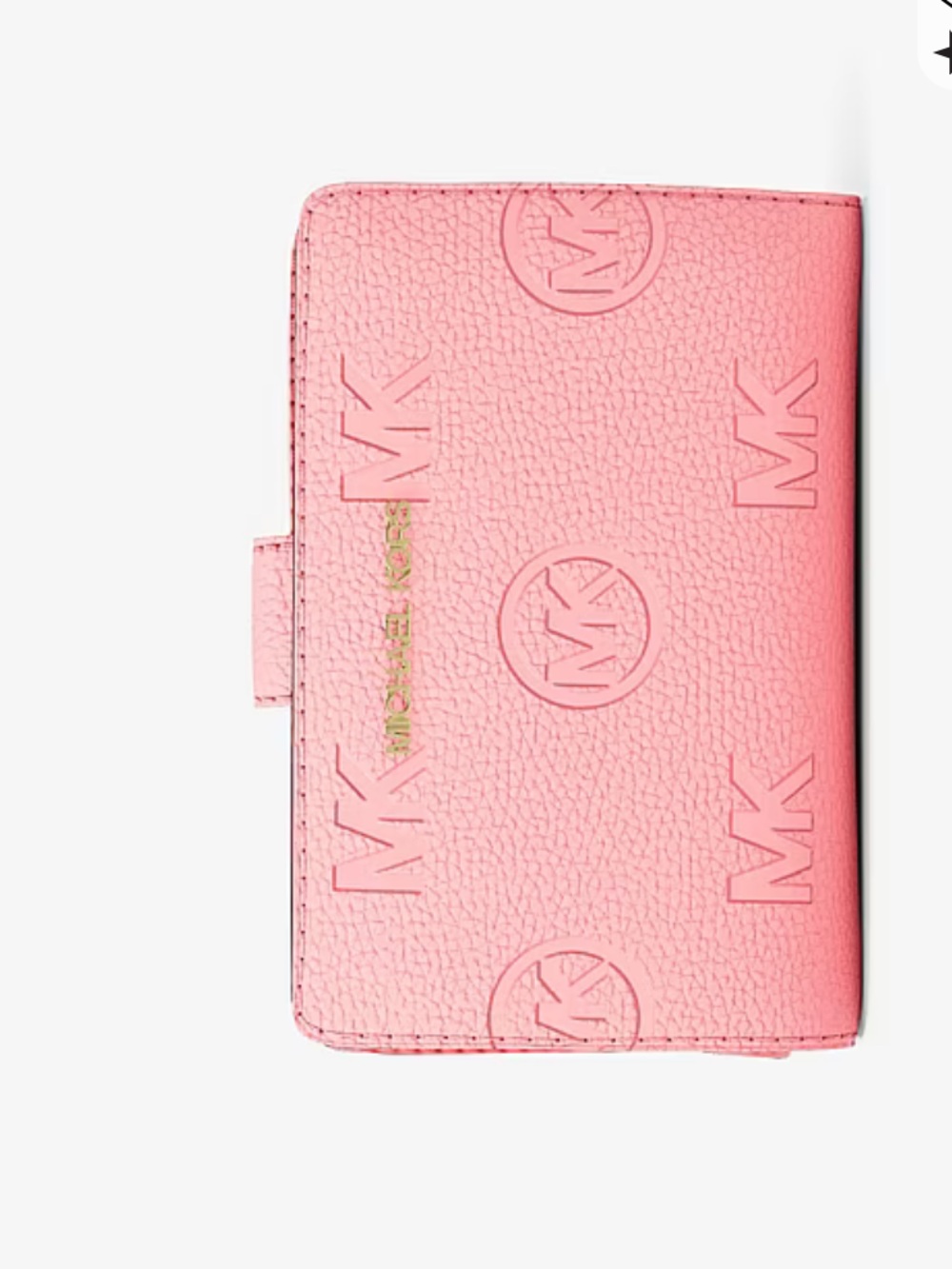 MICHAEL KORS Jet Set Travel Medium Logo Debossed Billfold Wallet
Carnation 
NWT